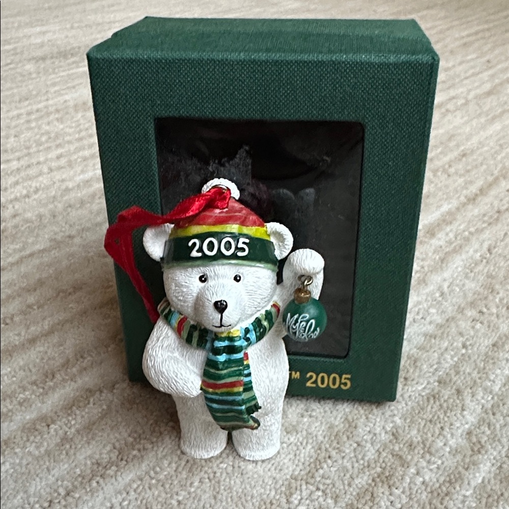 Marshall Field's 2005 SantaBear Santa Bear Christmas Tree Ornament Original Box